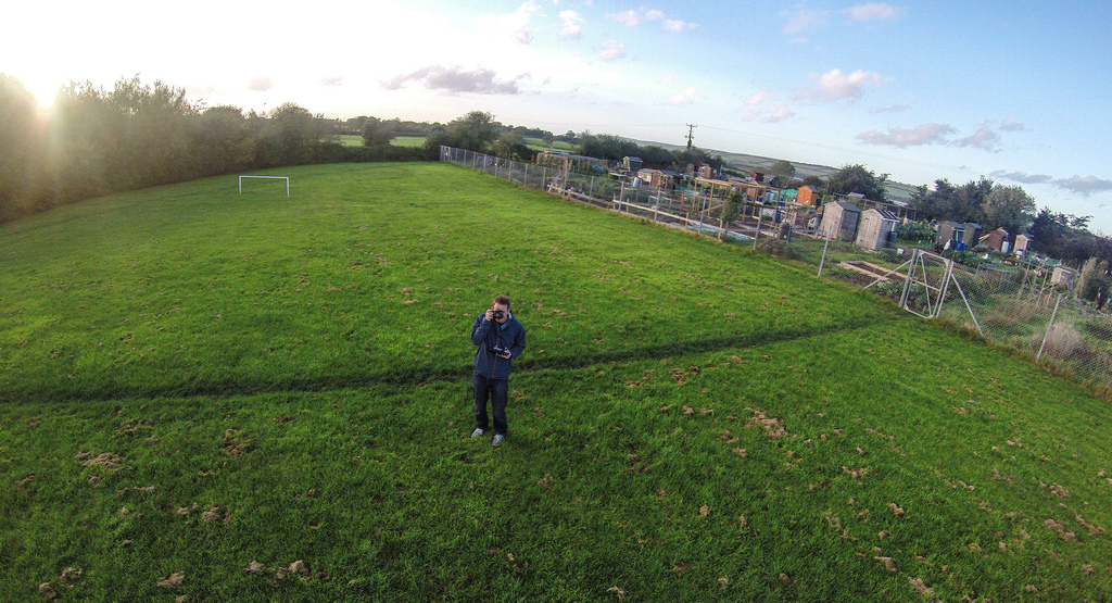 The view from the Gopro Hero 3+ mounted on the Blade 350QX