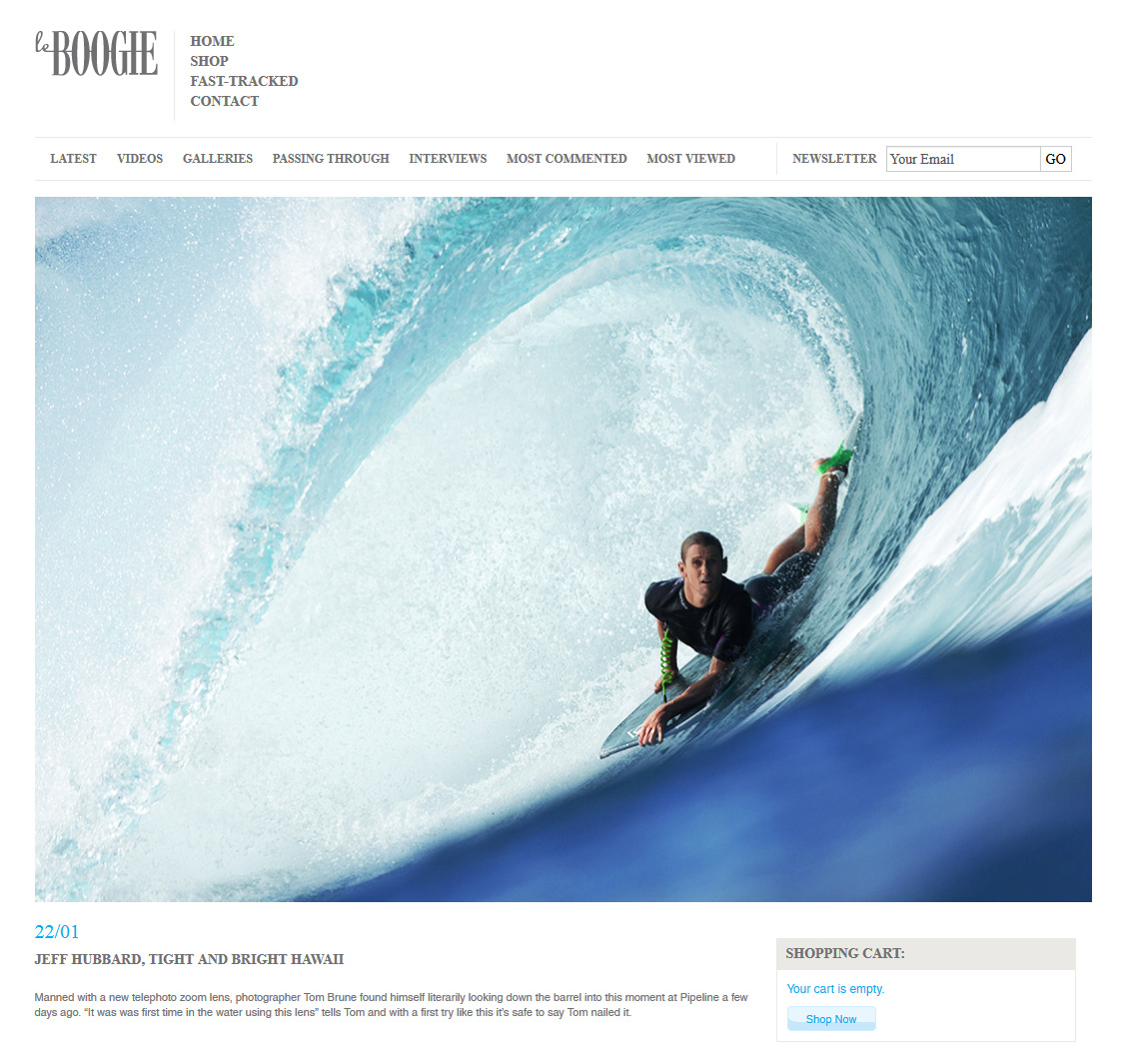 Tom Brune's photo of Jeff hubbard on the Le Boogie website